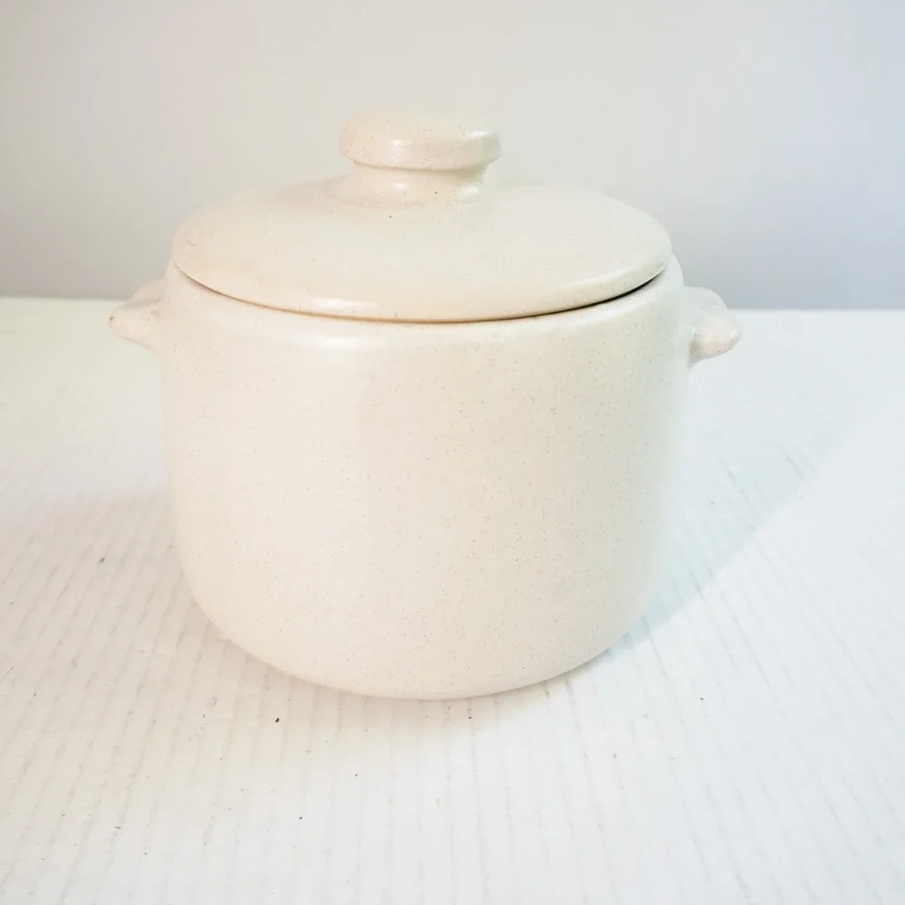 VTG‎ West Bend USA Stoneware Casserole Dish with Lid Retro Kitchen Decor MCM - Picture 3 of 8
